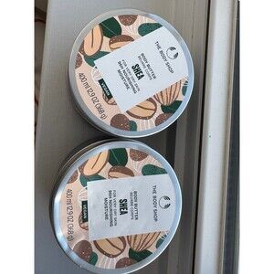 The body Shop Shea Body Butter SET of 2 Dented Lids. NEW.
